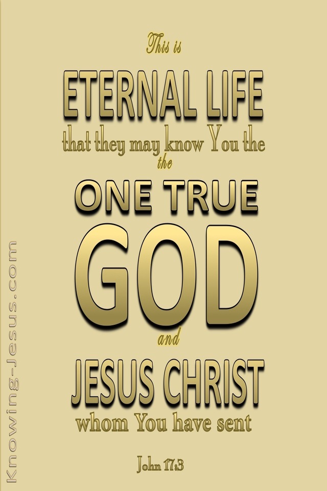 John 17:3 This Is Eternal Life (beige)